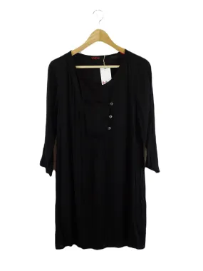 109 F Black Long Sleeve Mini Dress L