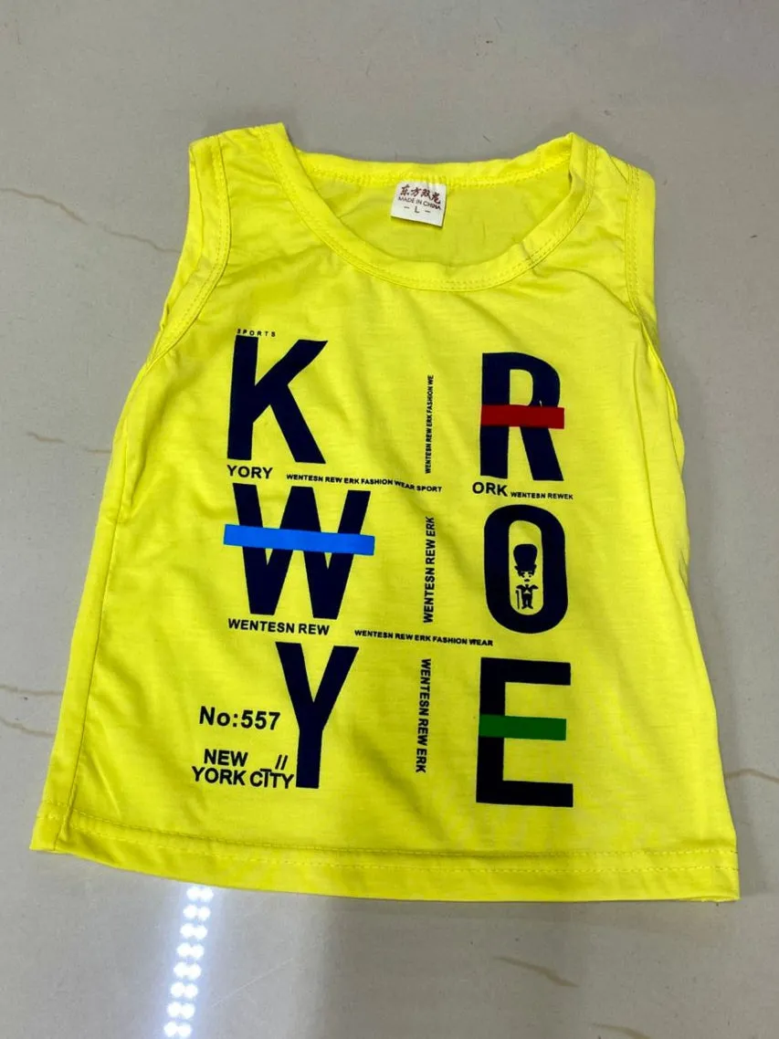2PCS Children Brand Clothing Vest Suit Children's Sets Summer Shorts Boys Girls Sleeveless Kids Clothes for baby   K6150