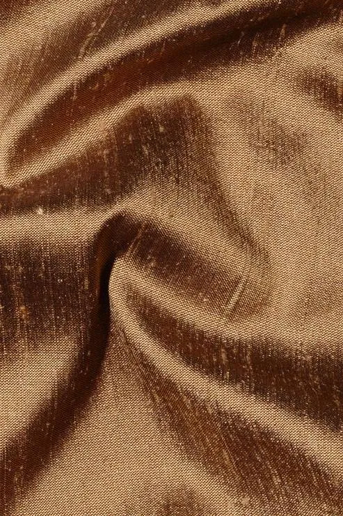 Apple Cinnamon Silk Shantung 44" Fabric
