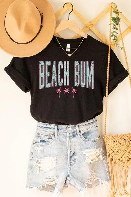 Beach Bum Summer Graphic T Shirt