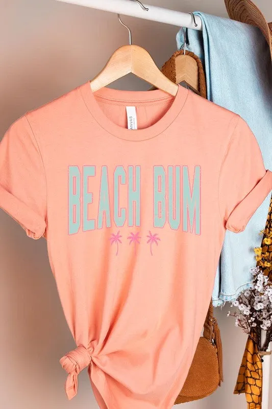Beach Bum Summer Graphic T Shirt
