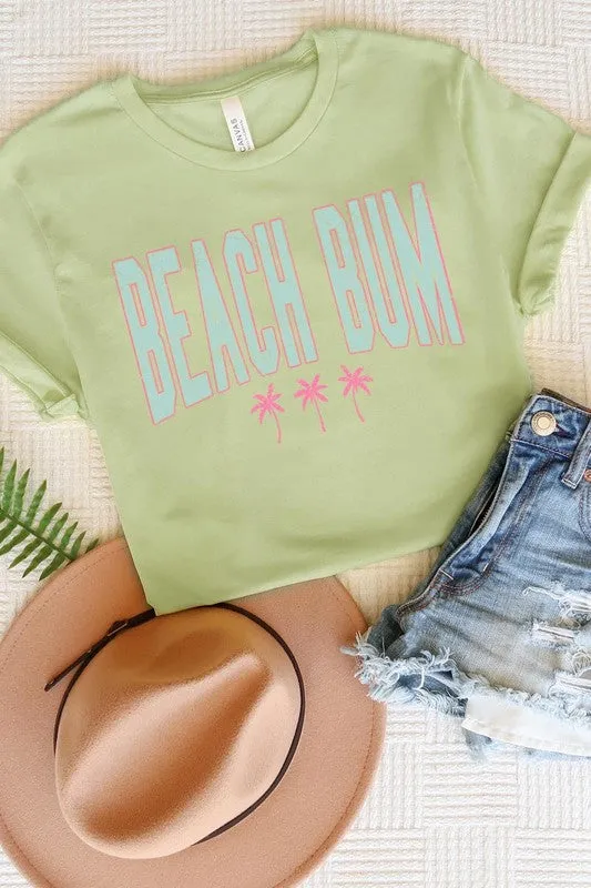 Beach Bum Summer Graphic T Shirt