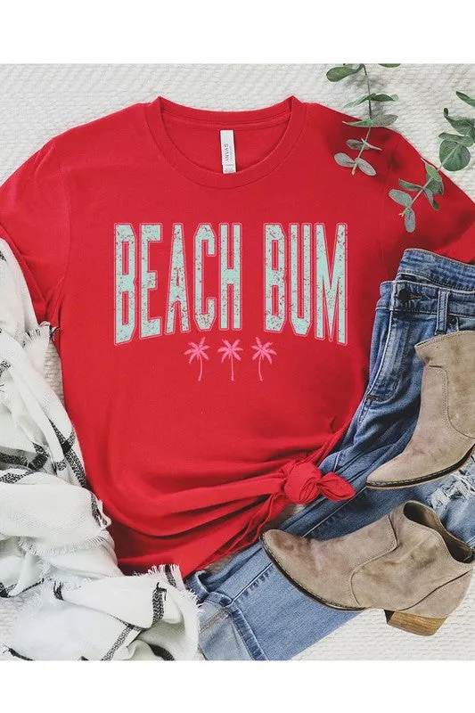 Beach Bum Summer Graphic T Shirt