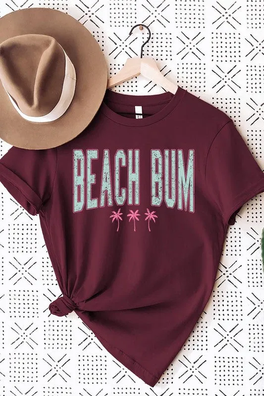 Beach Bum Summer Graphic T Shirt