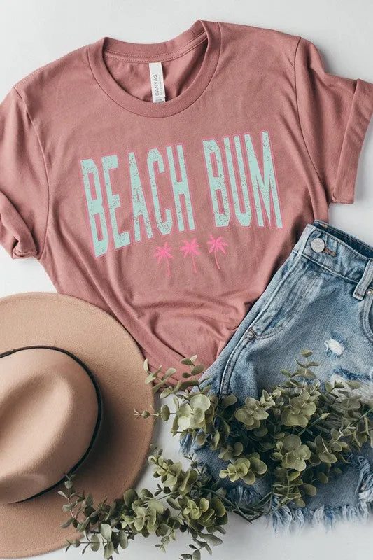 Beach Bum Summer Graphic T Shirt