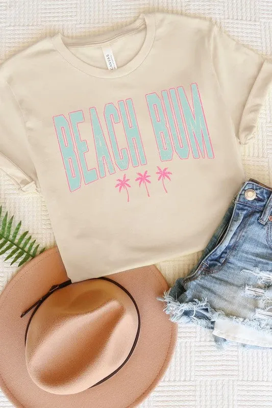 Beach Bum Summer Graphic T Shirt