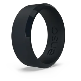 Bevel Silicone Ring: Obsidian