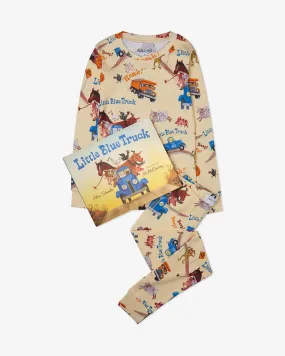 Books to Bed Fitted Two-Piece Pajamas & Book Set - Little Blue Truck