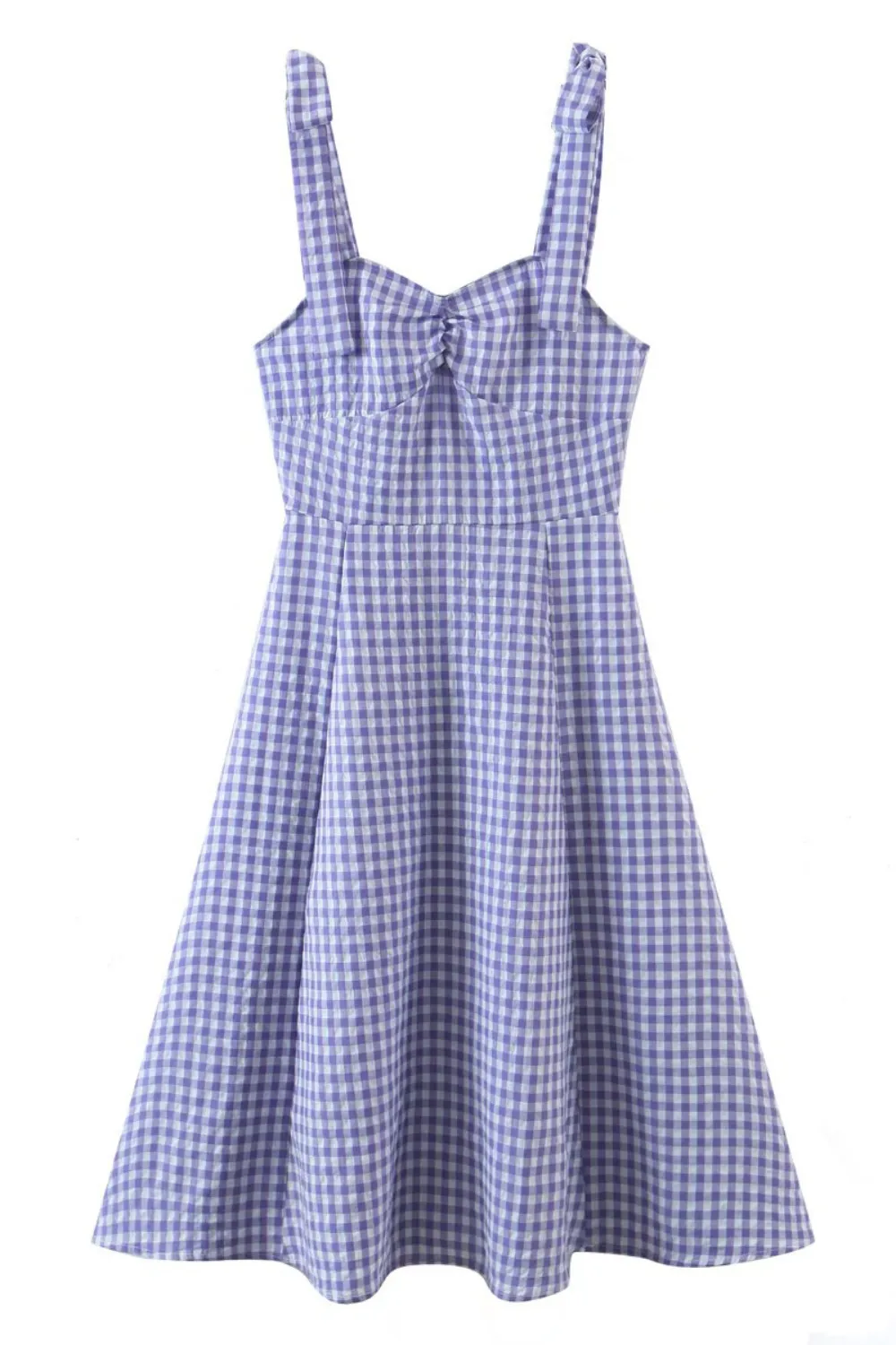 'Chloe' Gingham Sleeveless Midi Dress