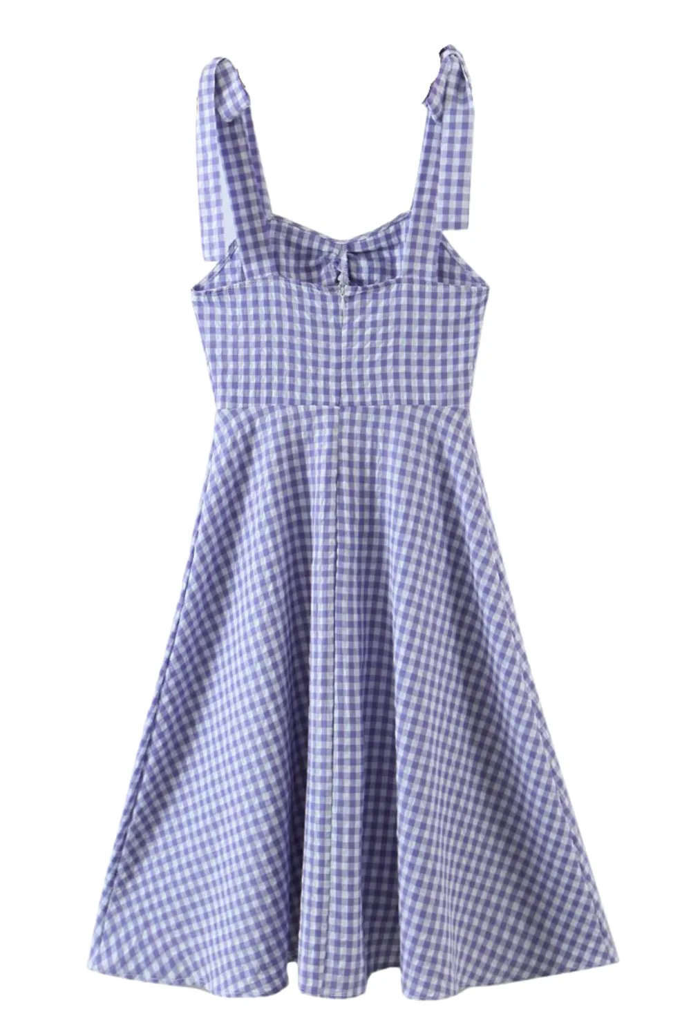 'Chloe' Gingham Sleeveless Midi Dress