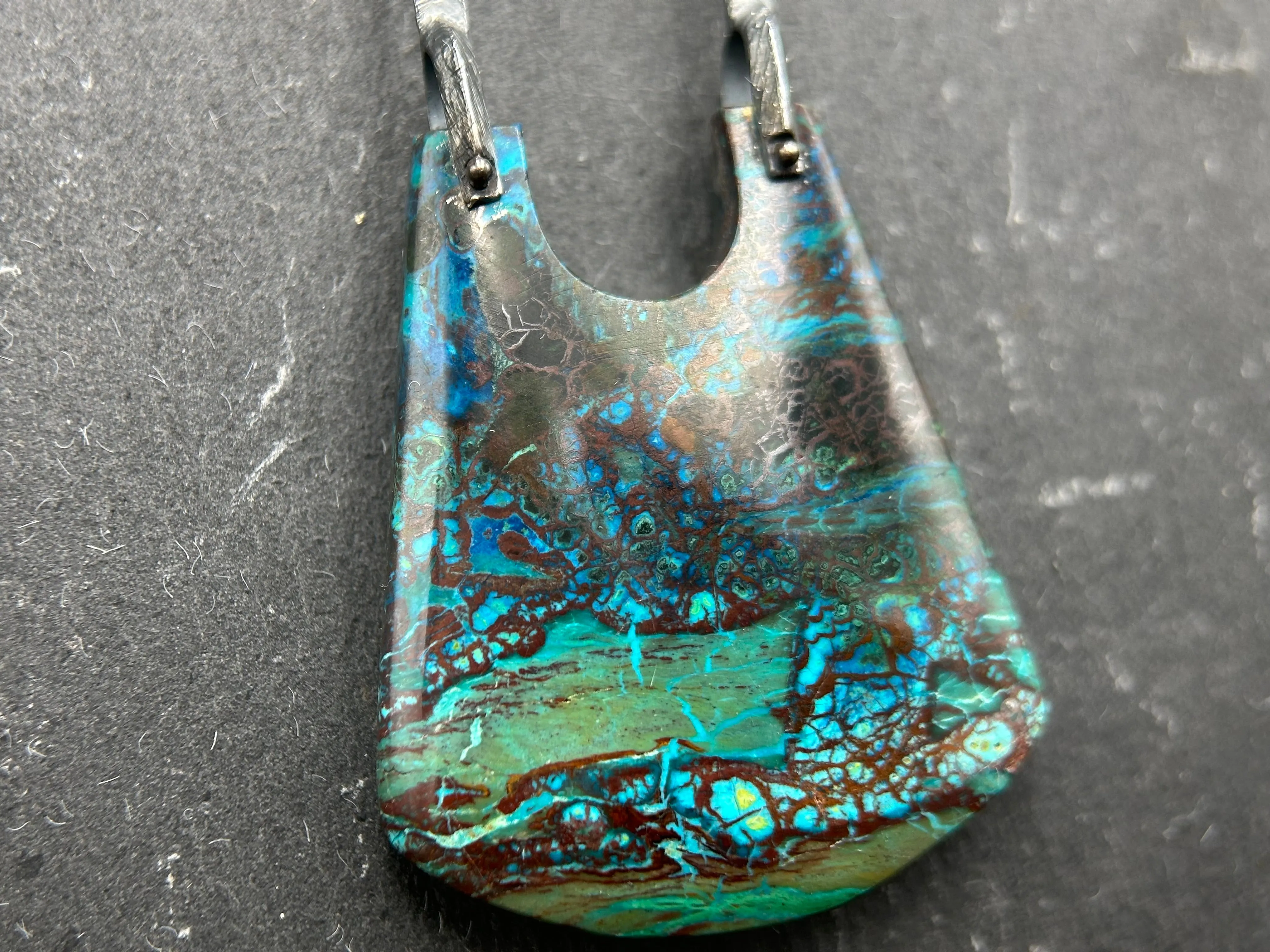Chrysocolla Bridle Bit Pendant