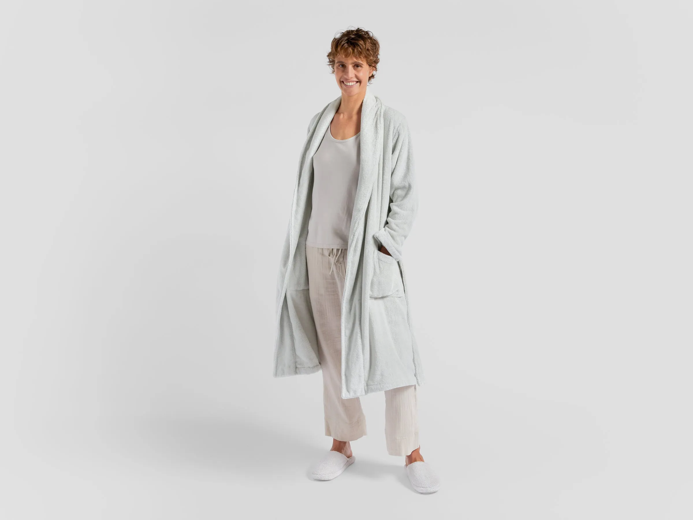 Classic Turkish Cotton Robe (Mineral)