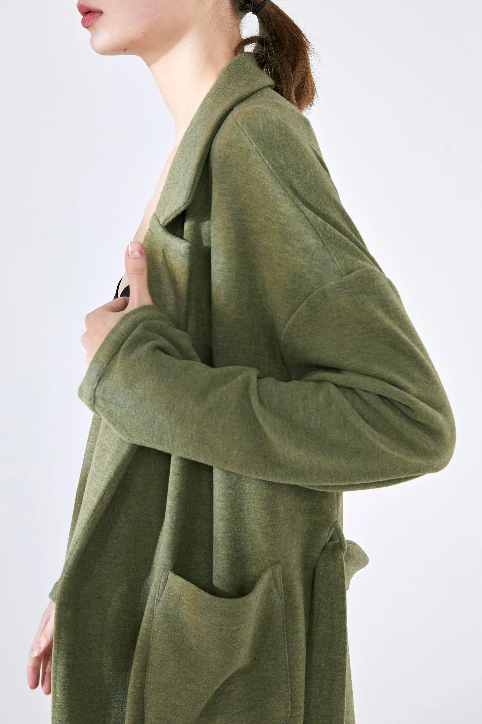 Cozy Comfy Mid-Length Warm Robe - Matcha Green