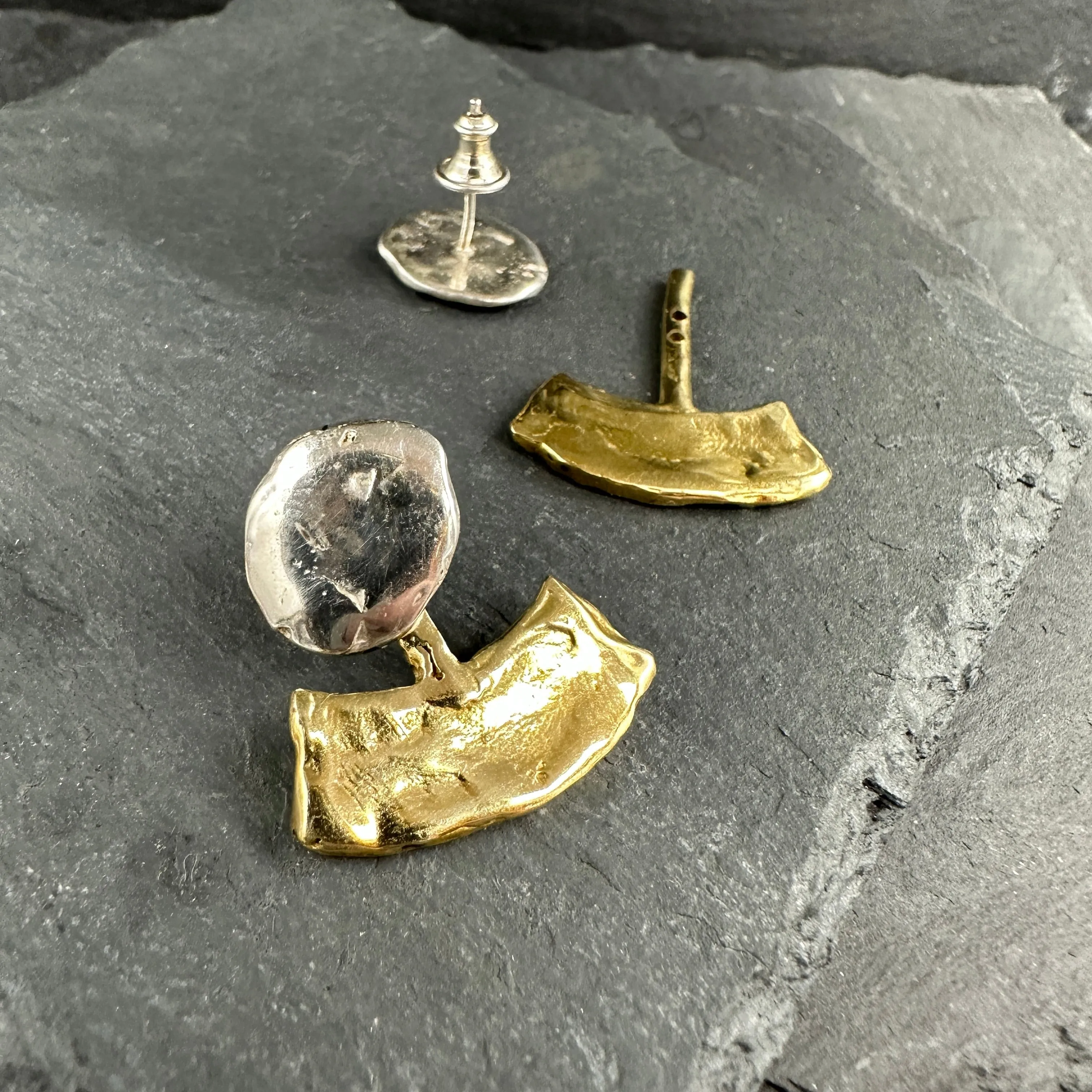 Drop Studs: Silver