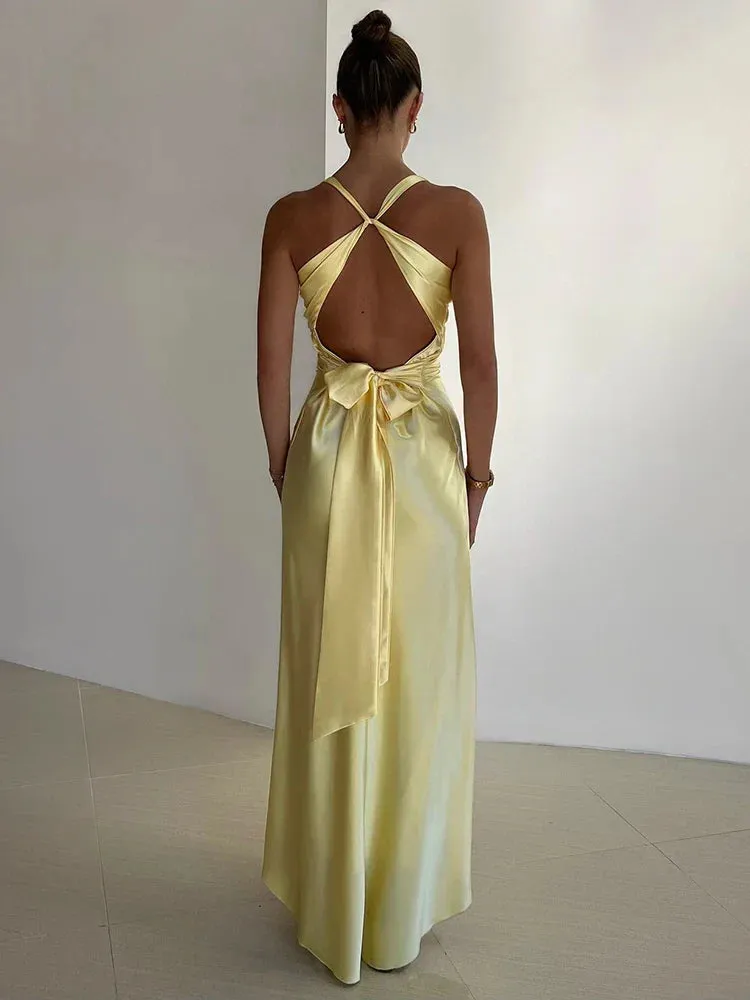 Elegant Gowns Evening Dresses Halter Pink V Neck Long Prom Dress Formal Party Dress Sexy