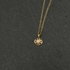 Floret Charm Pendant With Sapphire