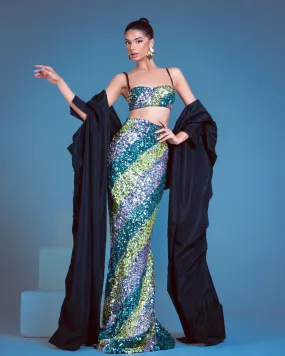 Fringed Evening Dress
