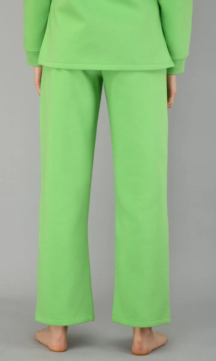 Glam Green Fleece Long Pullover Set