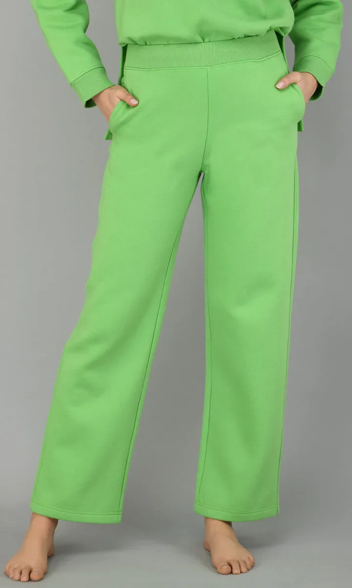 Glam Green Fleece Long Pullover Set
