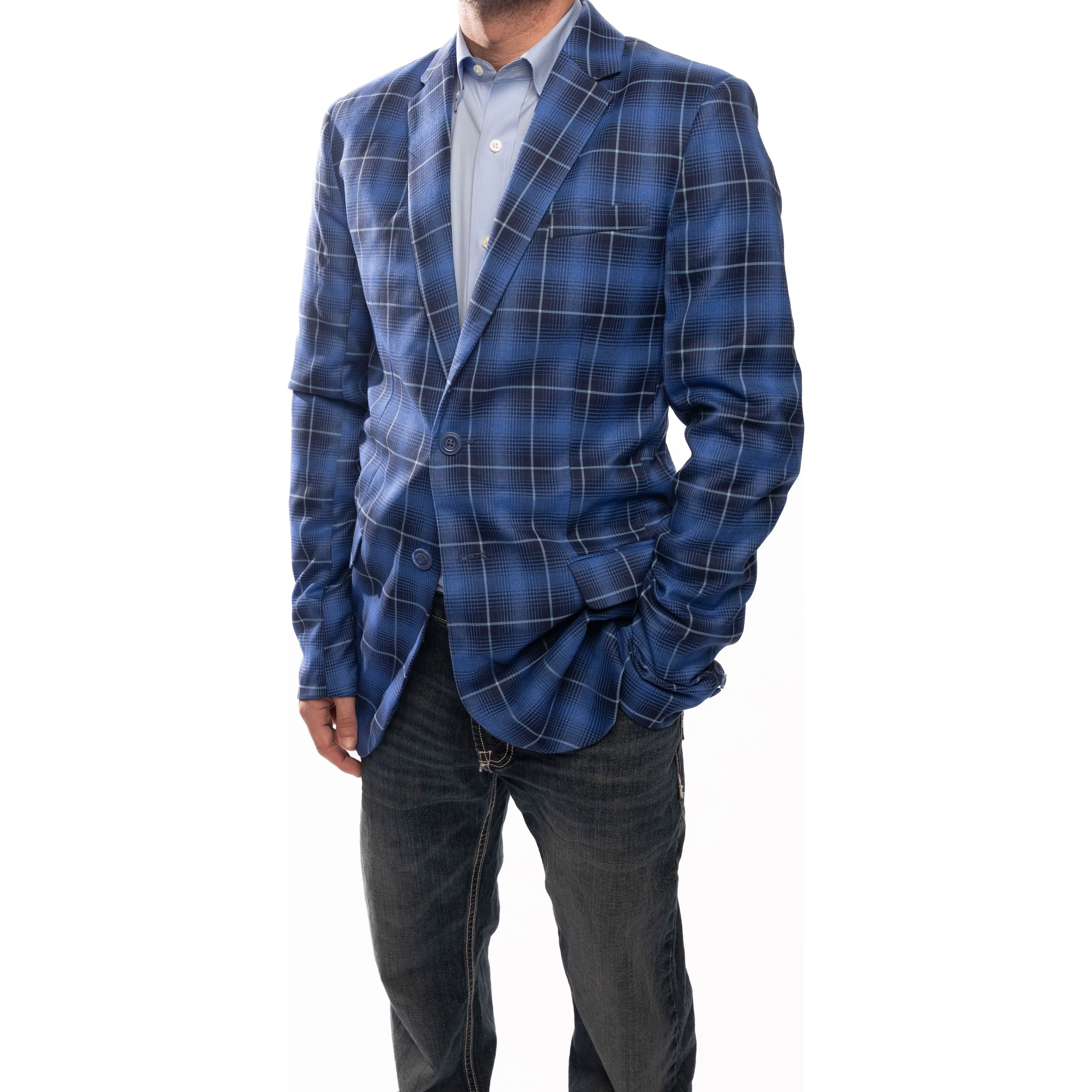 Men's Rock & Roll Plaid Sports Coat BM96C04967
