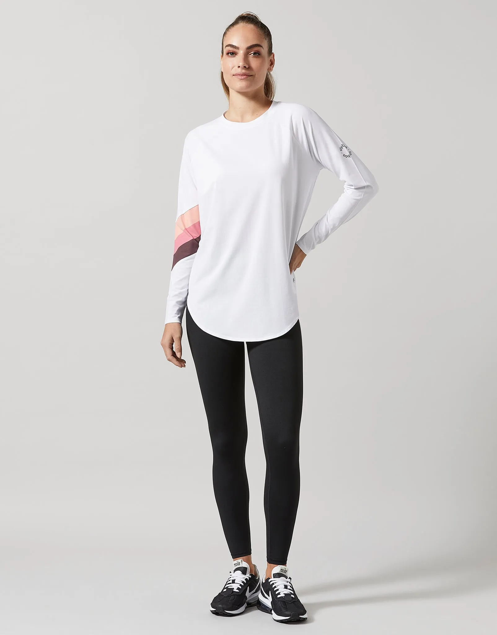 Nikki Long Sleeve Tee in White