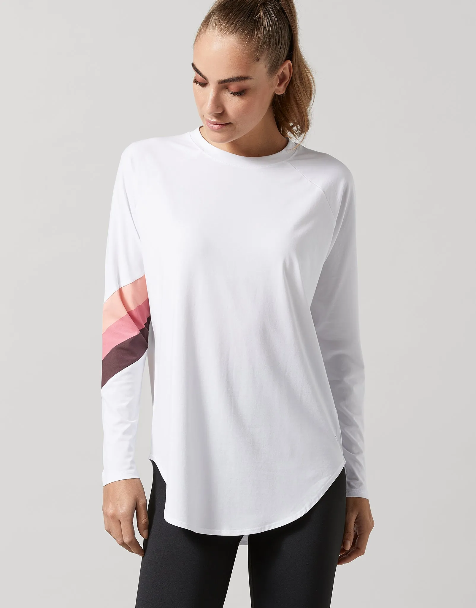 Nikki Long Sleeve Tee in White