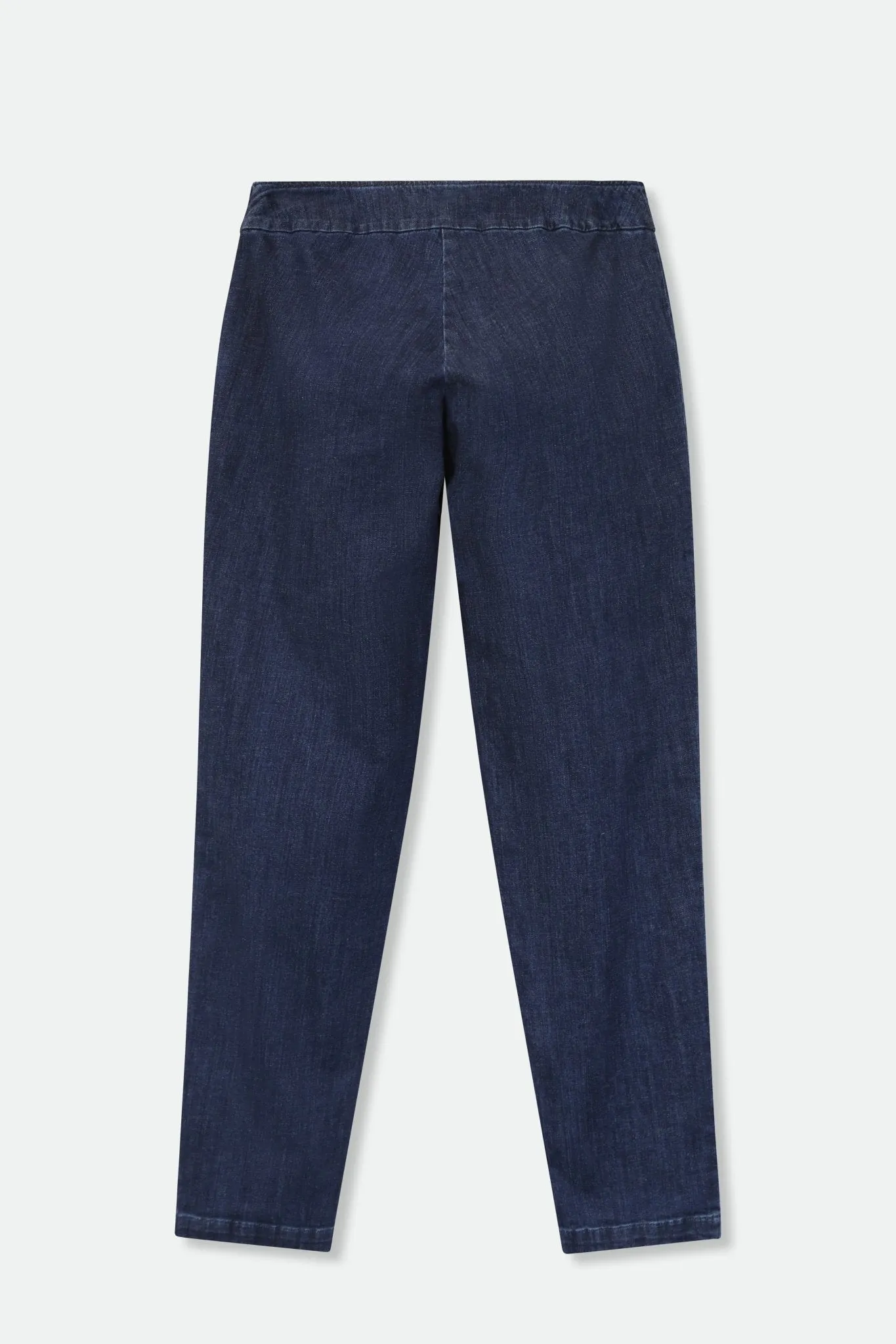 Perth Side-Zip Pull On Pant in Organic Italian Denim Stretch