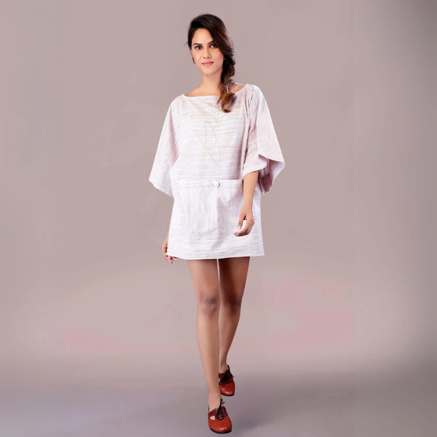 Powder Blue Nixie Top-cum-Dress | Beach Style Dress | Shape Agnostic | Boxy Fit