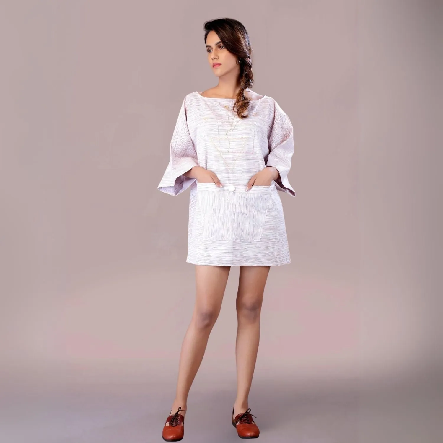 Powder Blue Nixie Top-cum-Dress | Beach Style Dress | Shape Agnostic | Boxy Fit