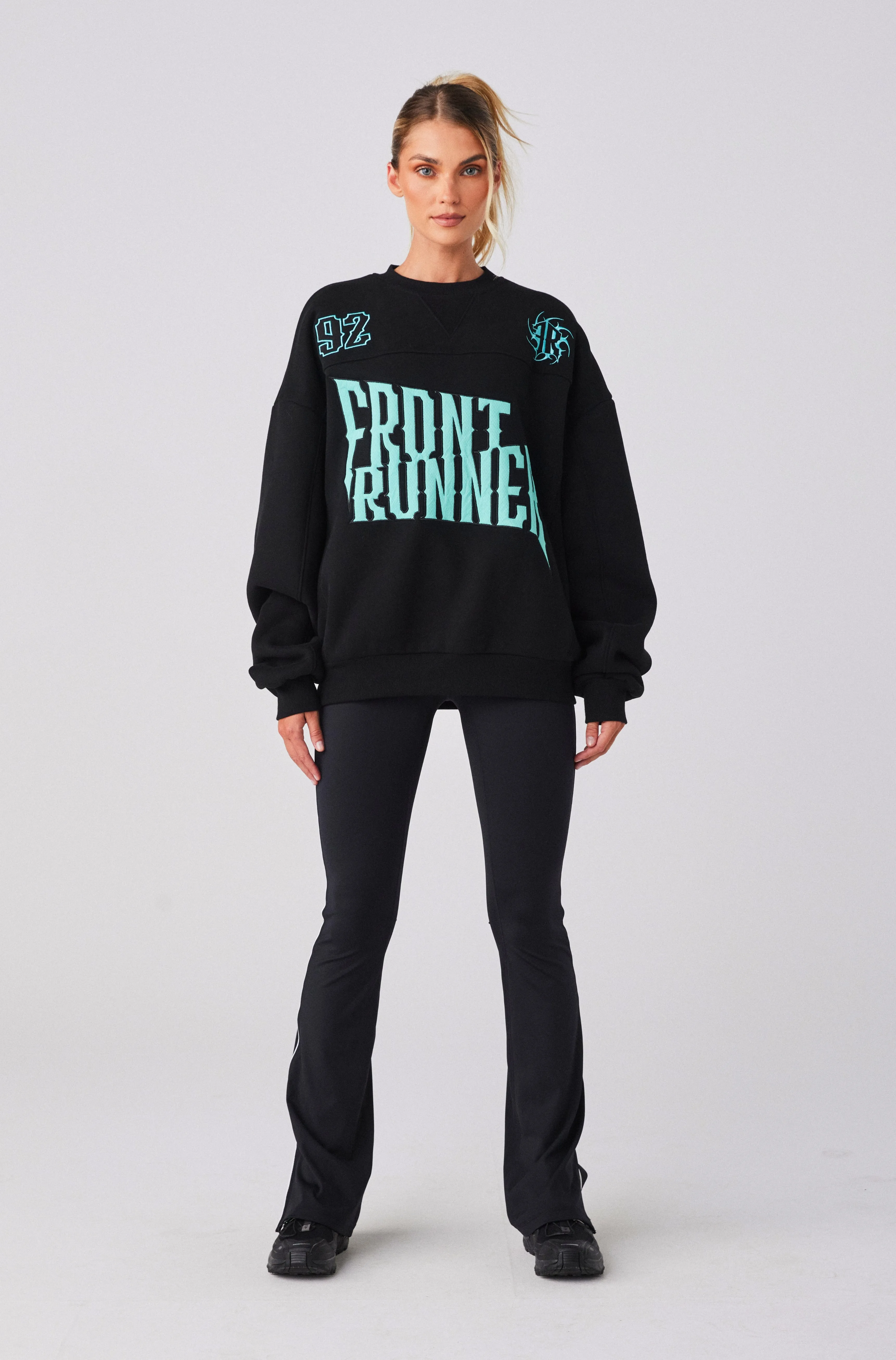 Pyro Crewneck - Black Tiffany