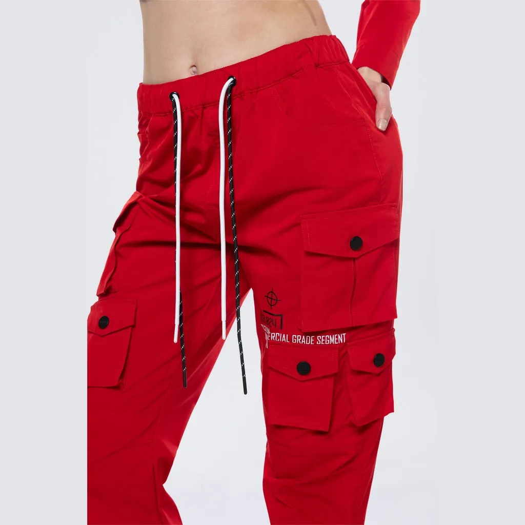 Relaxed Utility Slouched Pants - True Red