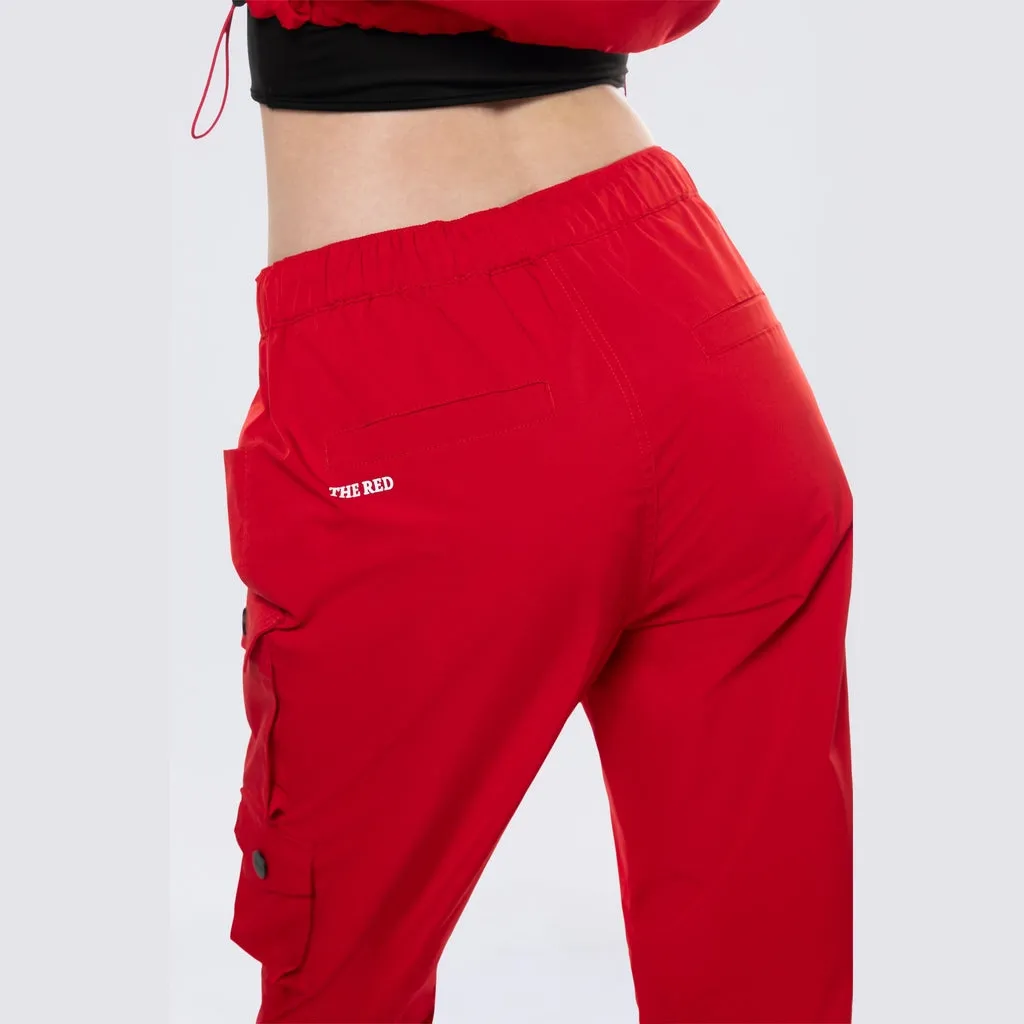 Relaxed Utility Slouched Pants - True Red