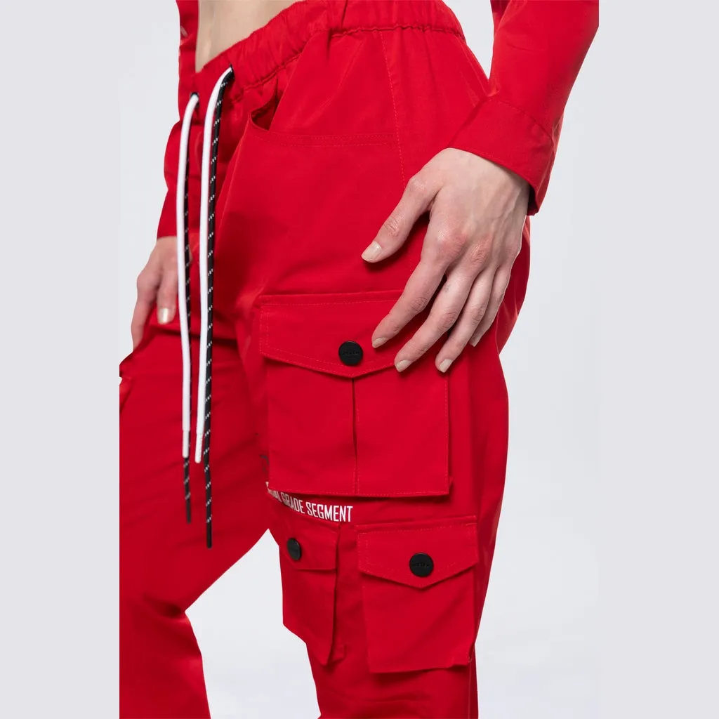 Relaxed Utility Slouched Pants - True Red