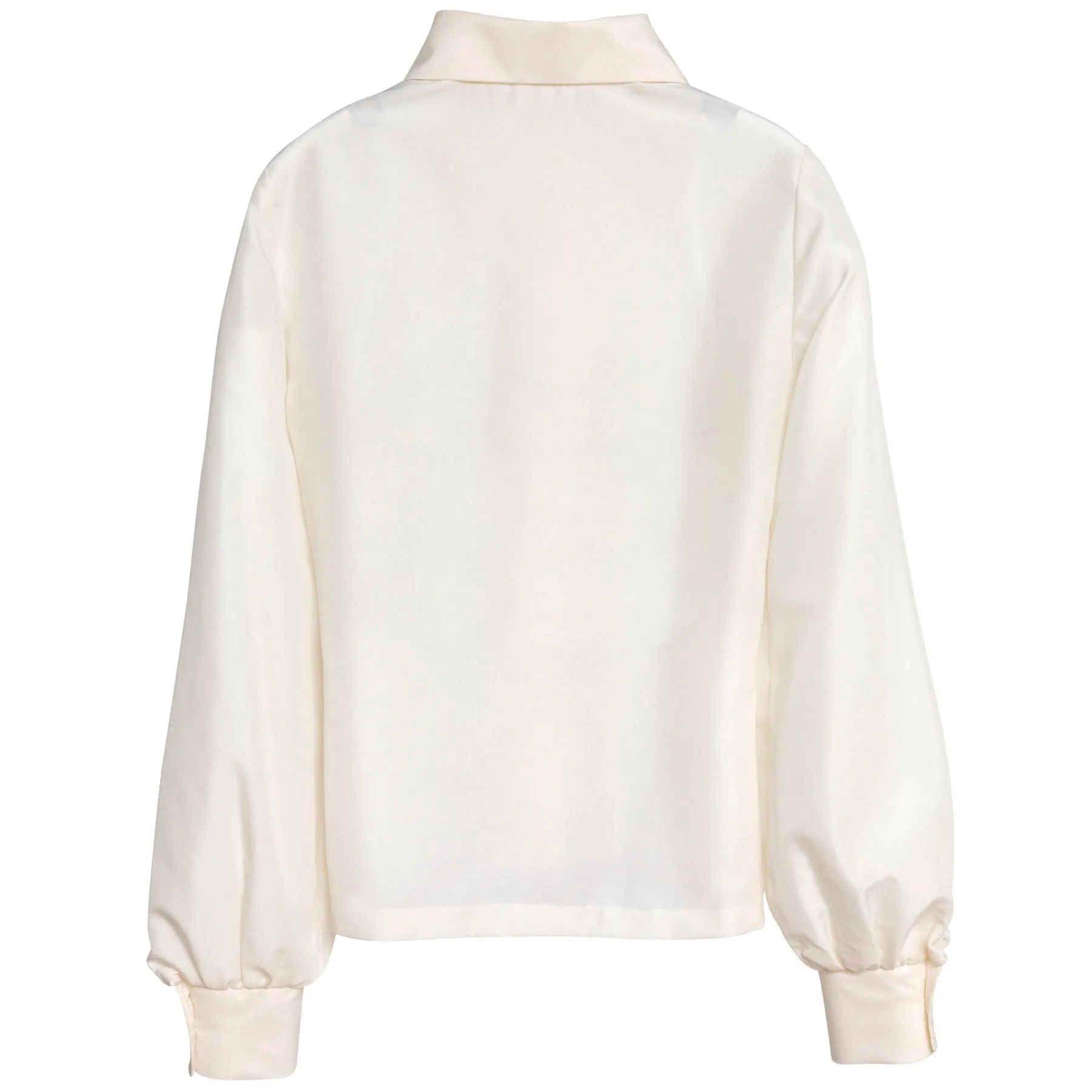 Satin Weave Empire Bishop Sleeve Shirt