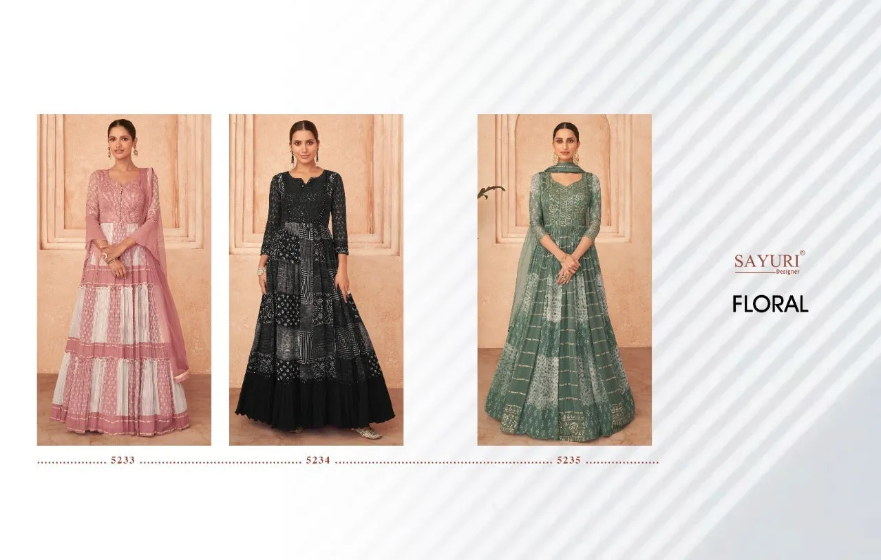SAYURI DESIGNER FLORAL 5233 SERIES SALWAR SUIT