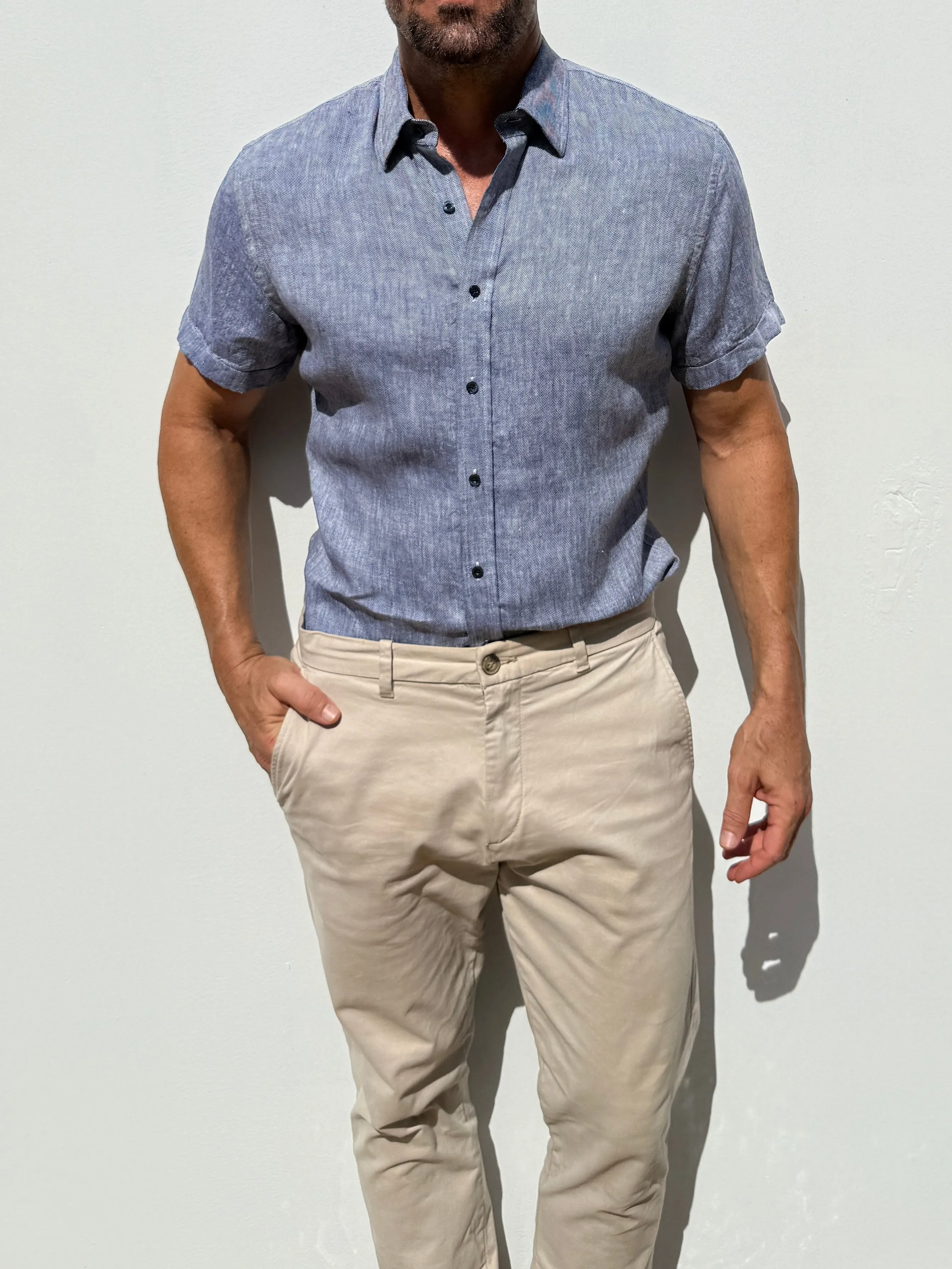 Short Sleeve Robust Linen- Small Batch Series