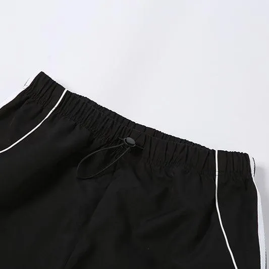 Sporty Wide-Leg Jogger Pants