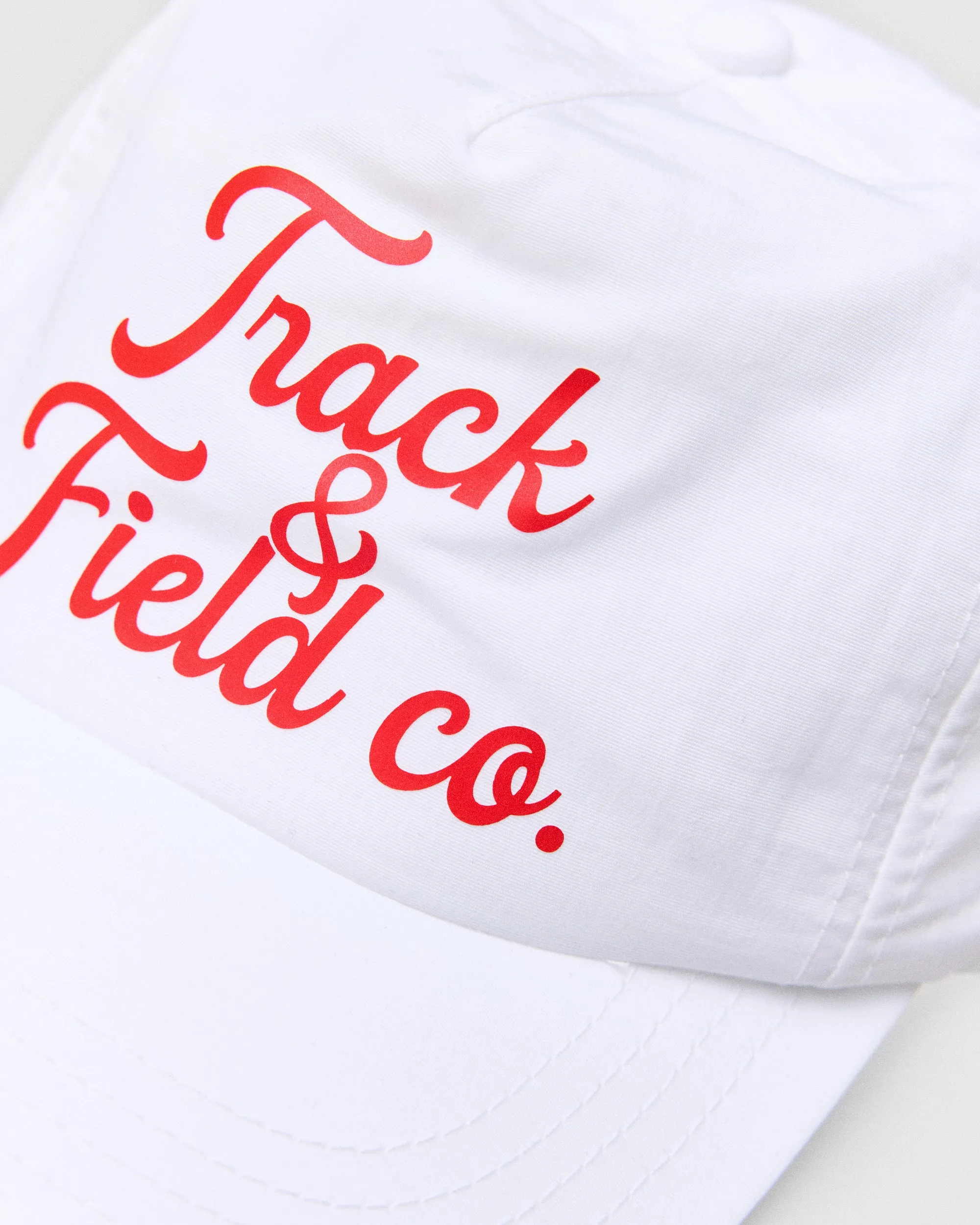 Track & Field 5-Panel Hat - White / Red
