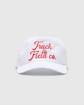 Track & Field 5-Panel Hat - White / Red