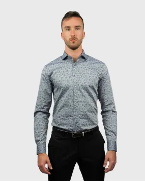 VINCENT & FRANKS S19CPR029 D-NAVY JACQUARD SLIM SC SHIRT