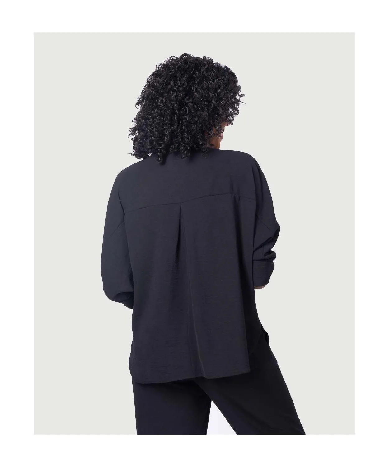 Woven Half Placket Dolman Top