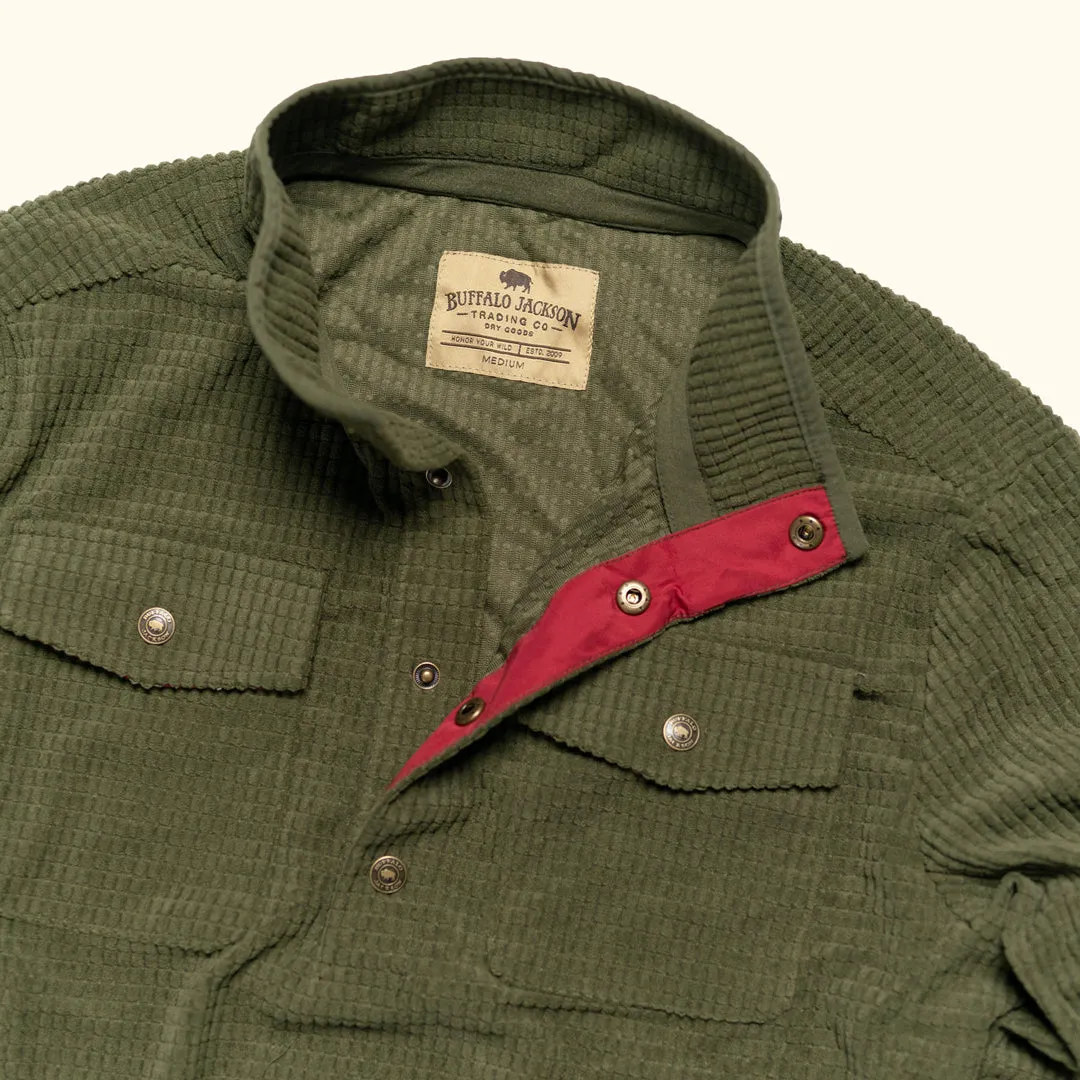 Yosemite Waffle Fleece Pullover | Moss Green